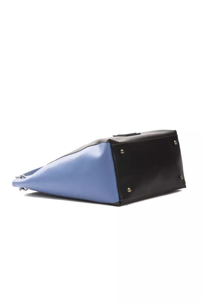 Pompei Donatella Schultertasche aus Leder in Schwarz