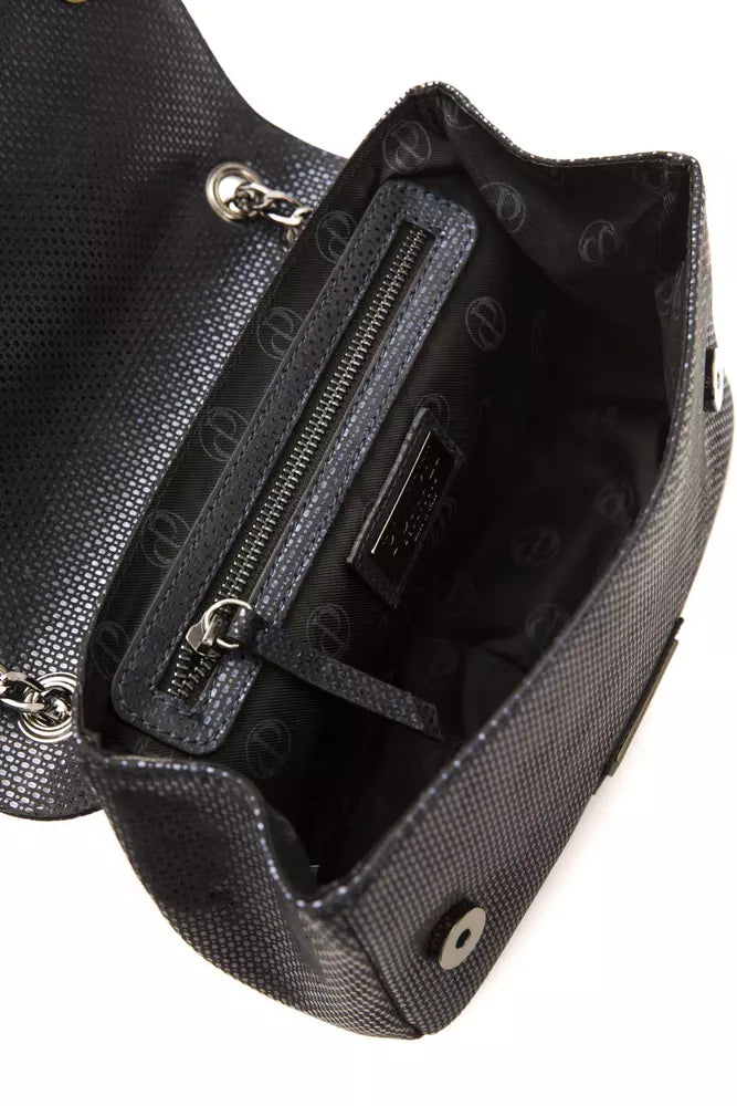Pompei Donatella Crossbody Tasche aus Leder in Blau