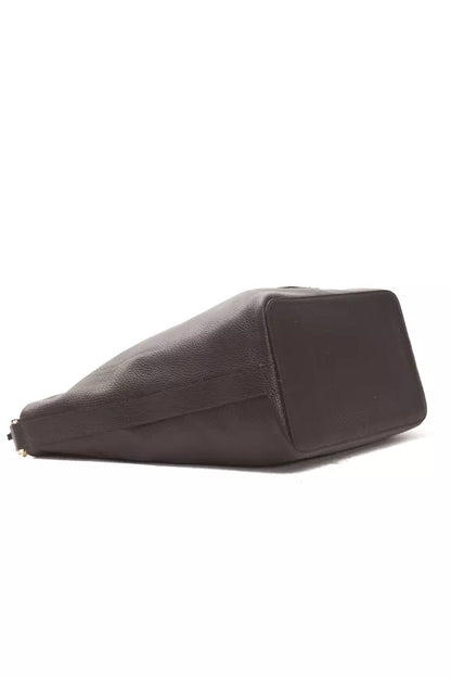 Pompei Donatella Schultertasche aus Leder in Braun