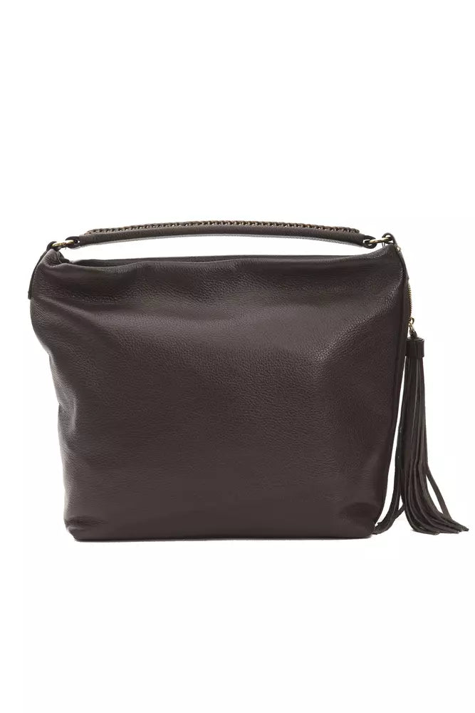 Pompei Donatella Schultertasche aus Leder in Braun