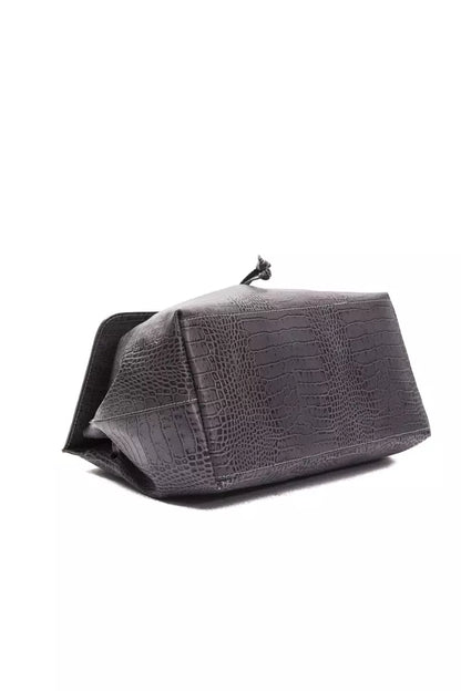 Pompei Donatella Convertible Tasche aus Leder in Grau