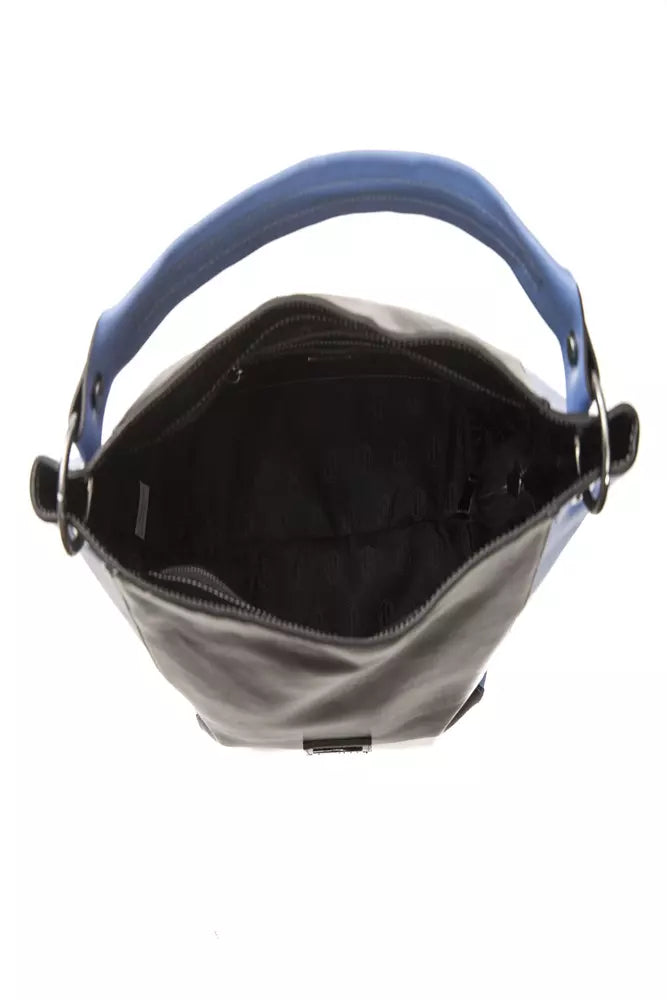 Pompei Donatella Schultertasche aus Leder in Schwarz