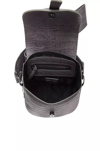Pompei Donatella Damen Leder Crossbody Tasche Kroko