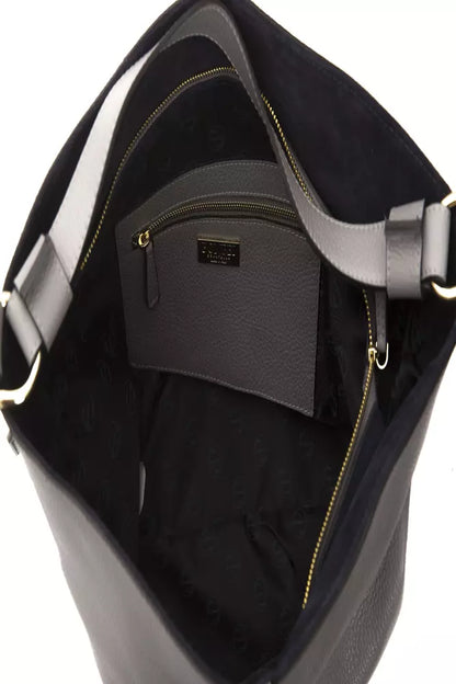 Pompei Donatella Schultertasche aus Leder in Grau