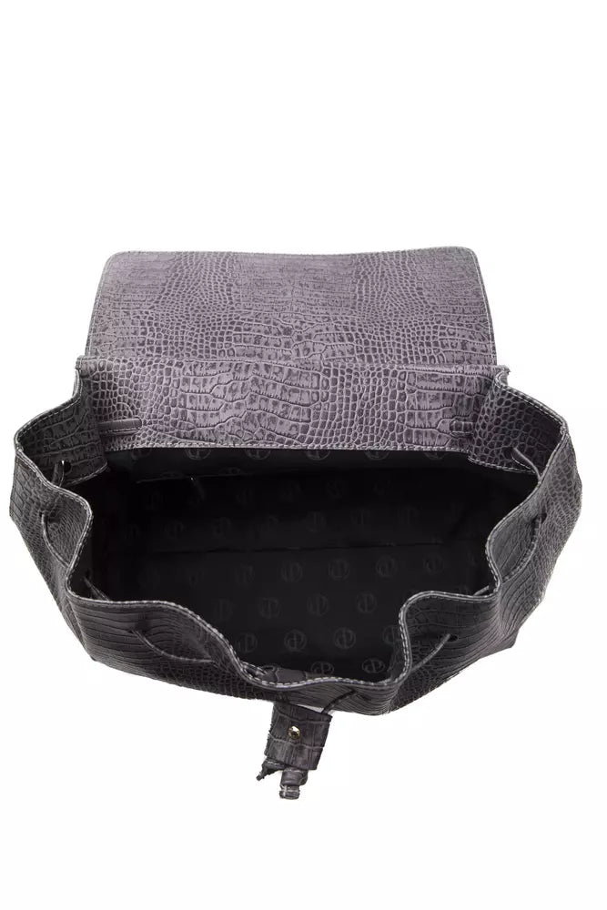 Pompei Donatella Convertible Tasche aus Leder in Grau