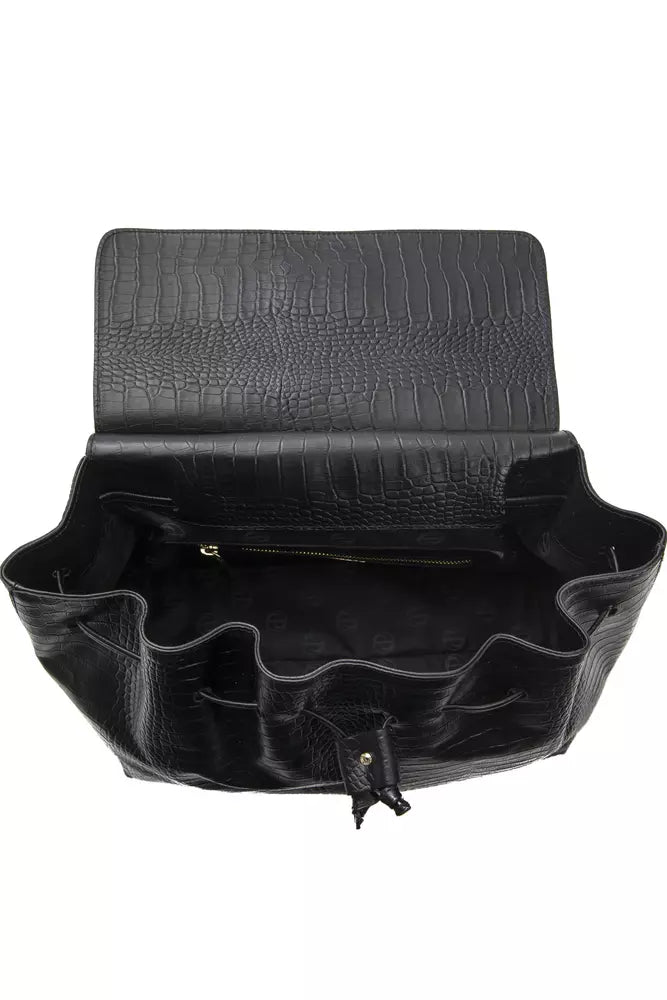 Pompei Donatella Damen Leder Handtasche Rucksack Kroko