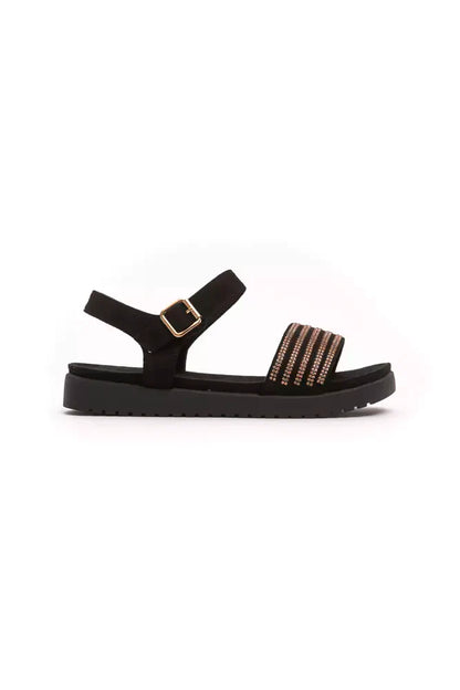 Péché Originel Low Sandaletten in Gold mit Strass