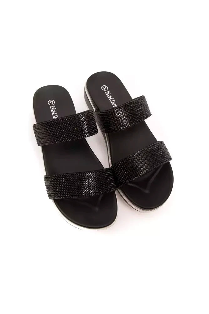 Péché Originel Sandaletten in Schwarz mit Strass