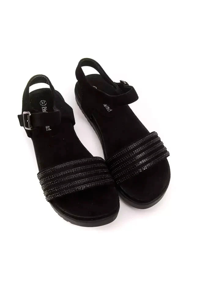 Péché Originel Low-Sandaletten in Schwarz mit Strass