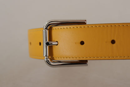Dolce & Gabbana Gürtel aus Leder in Gelb mit Logo-Schließe