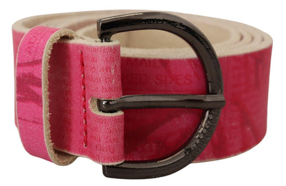 Galliano Fashion Gürtel aus Leder in Pink