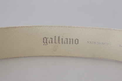 Galliano Fashion Gürtel aus Leder in Pink
