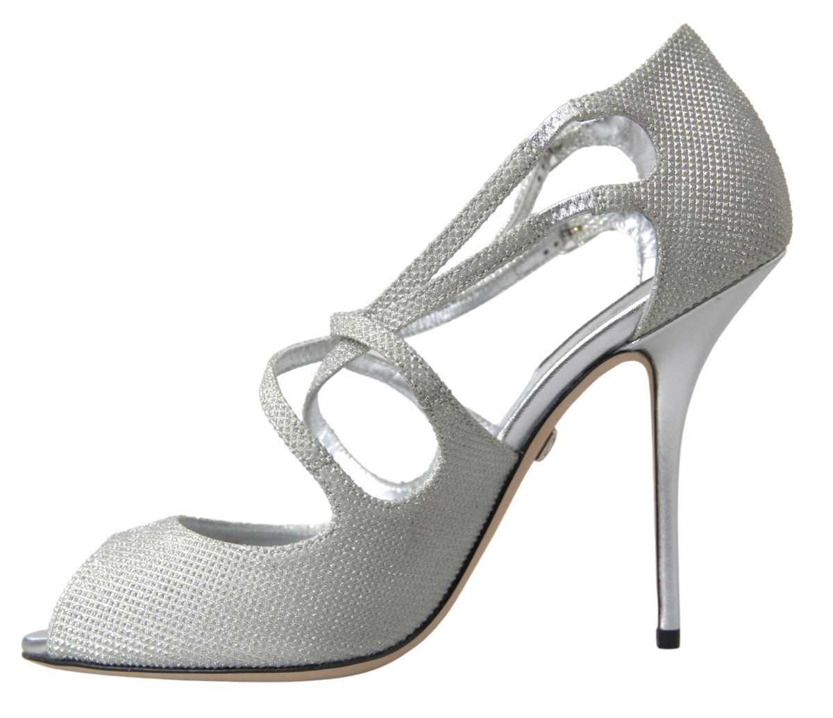 Dolce & Gabbana Sandaletten Pumps mit Schimmer-Effekt in Silber