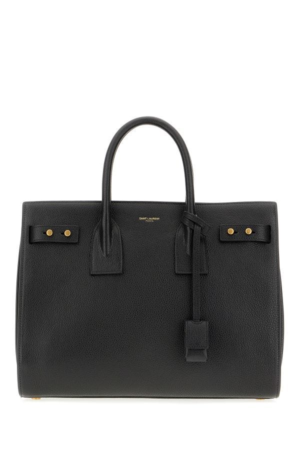 Damen Handtasche Saint Laurent Sac de Jour aus schwarzem Kalbsleder