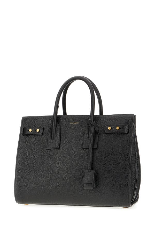 Damen Handtasche Saint Laurent Sac de Jour aus schwarzem Kalbsleder