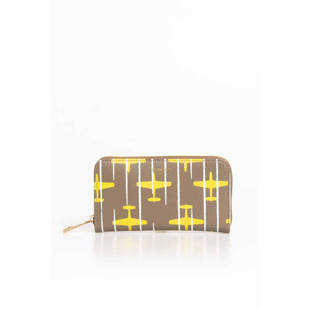 Trussardi Damen Leder Geldbörse Beige