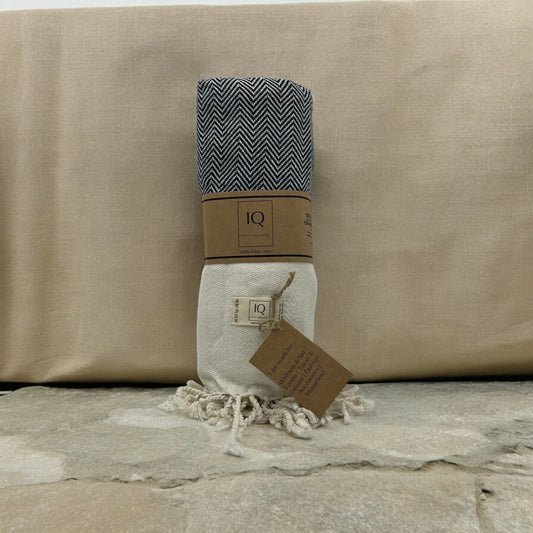 Hamamtuch Saunatuch Strandtuch - Venezuela Schwarz 170x95 cm