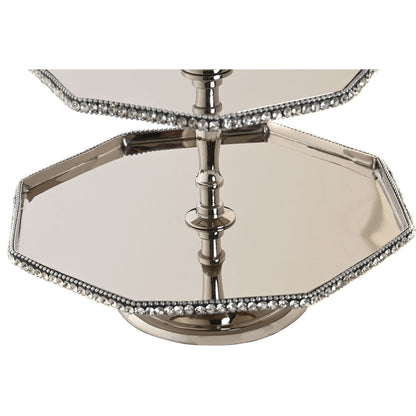 Centerpiece DKD Home Decor Silver Acrylic Aluminium 23 x 23 x 22 cm