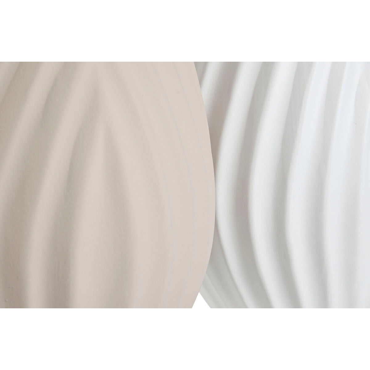 ESPRIT Keramikvase Set Weiß Beige 41 cm – 2 Stück