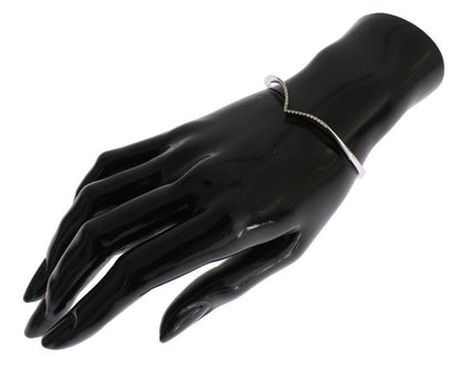 Nialaya Damen Armreif aus Sterlingsilber in Silber mit klaren CZ-Kristallen