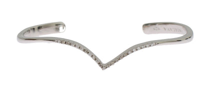Nialaya Damen Armreif aus Sterlingsilber in Silber mit klaren CZ-Kristallen