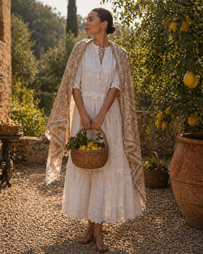 Damen Strickschal mit Fransen – Eleganter Winterschal