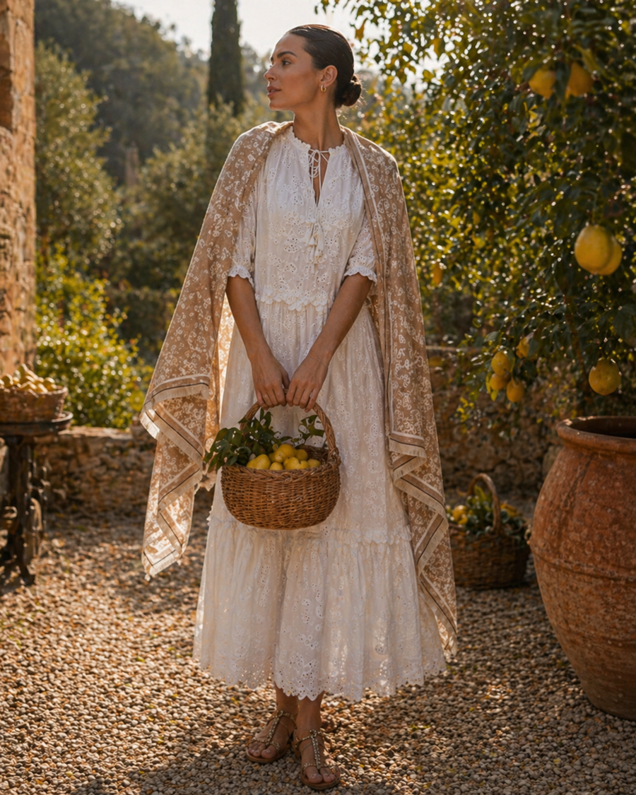 Damen Strickschal mit Fransen – Eleganter Winterschal