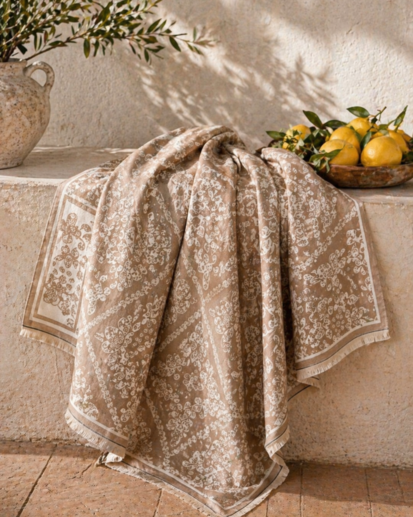 Damen Strickschal mit Fransen – Eleganter Winterschal