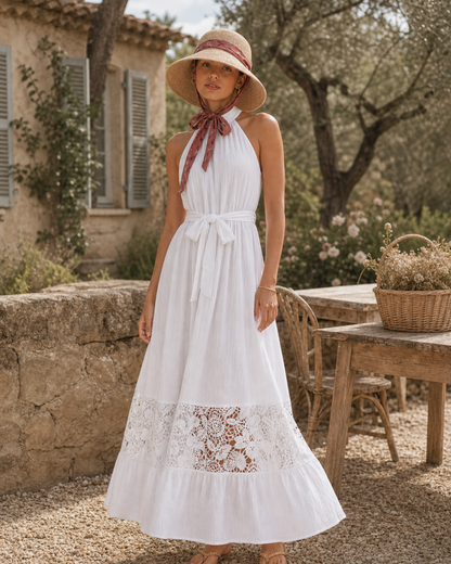 Eleganter Damen Strohhut mit floralem Band – Sommerhut mit Krempe