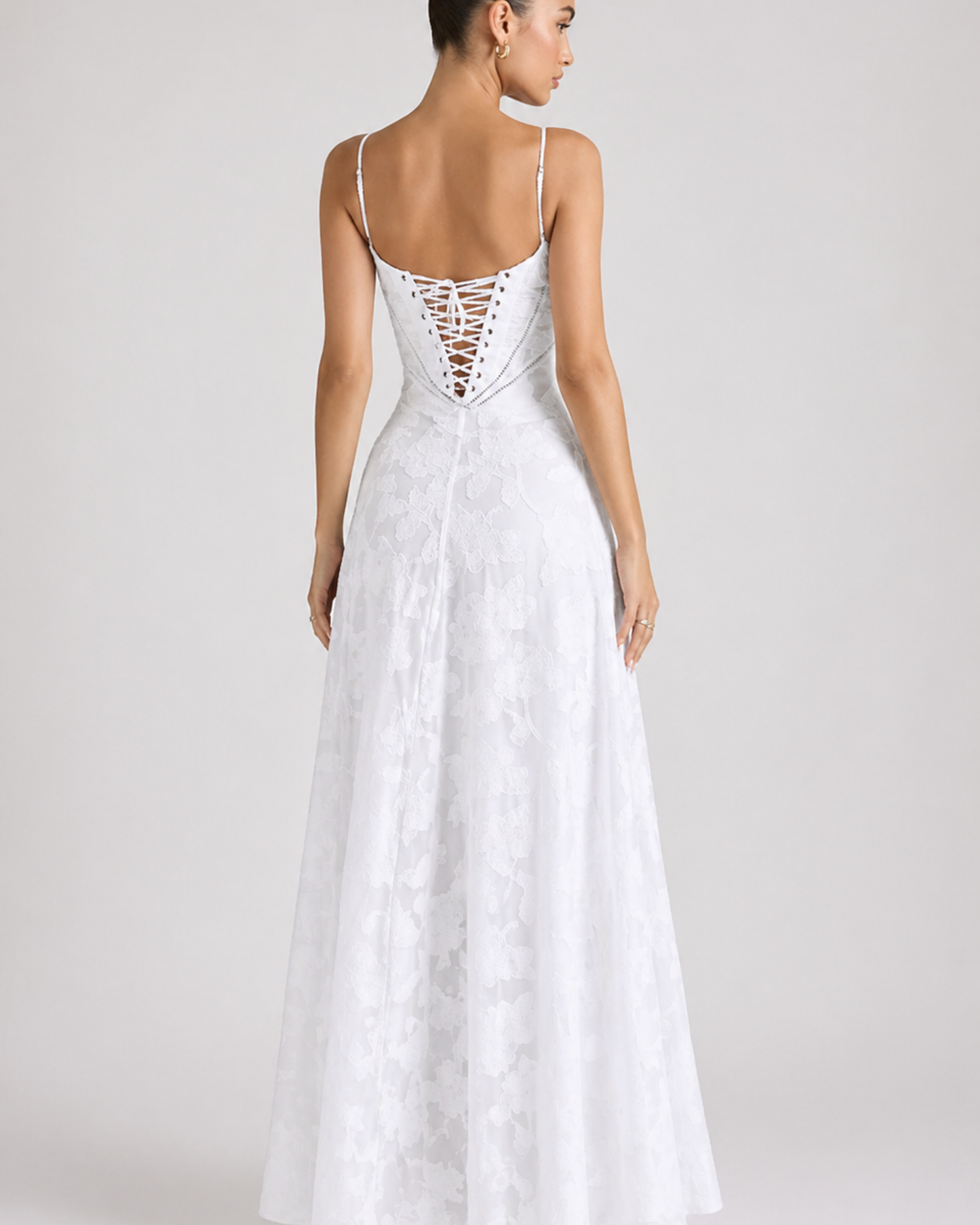 Spitzen Maxikleid mit Spaghettiträgern