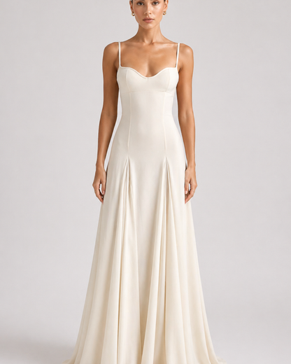 Fließendes Maxikleid mit Spaghettiträgern