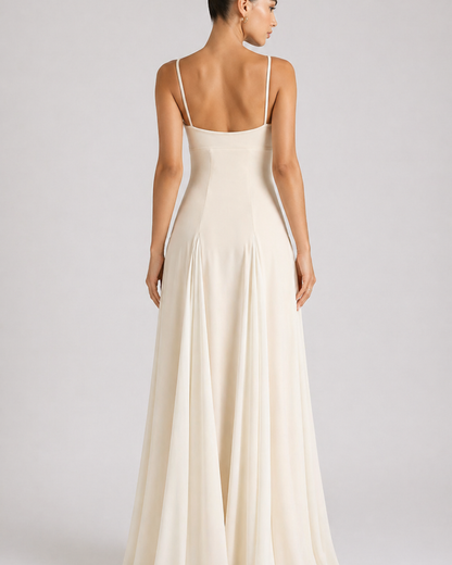 Fließendes Maxikleid mit Spaghettiträgern