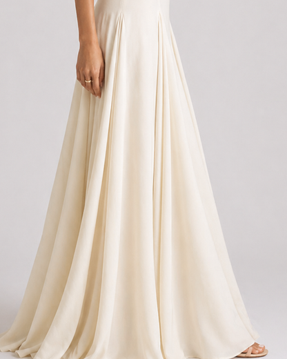 Fließendes Maxikleid mit Spaghettiträgern