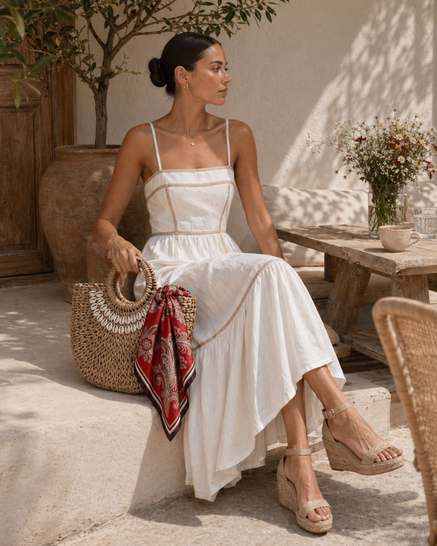 Damen Seidentuch Paisley Vintage Look Halstuch