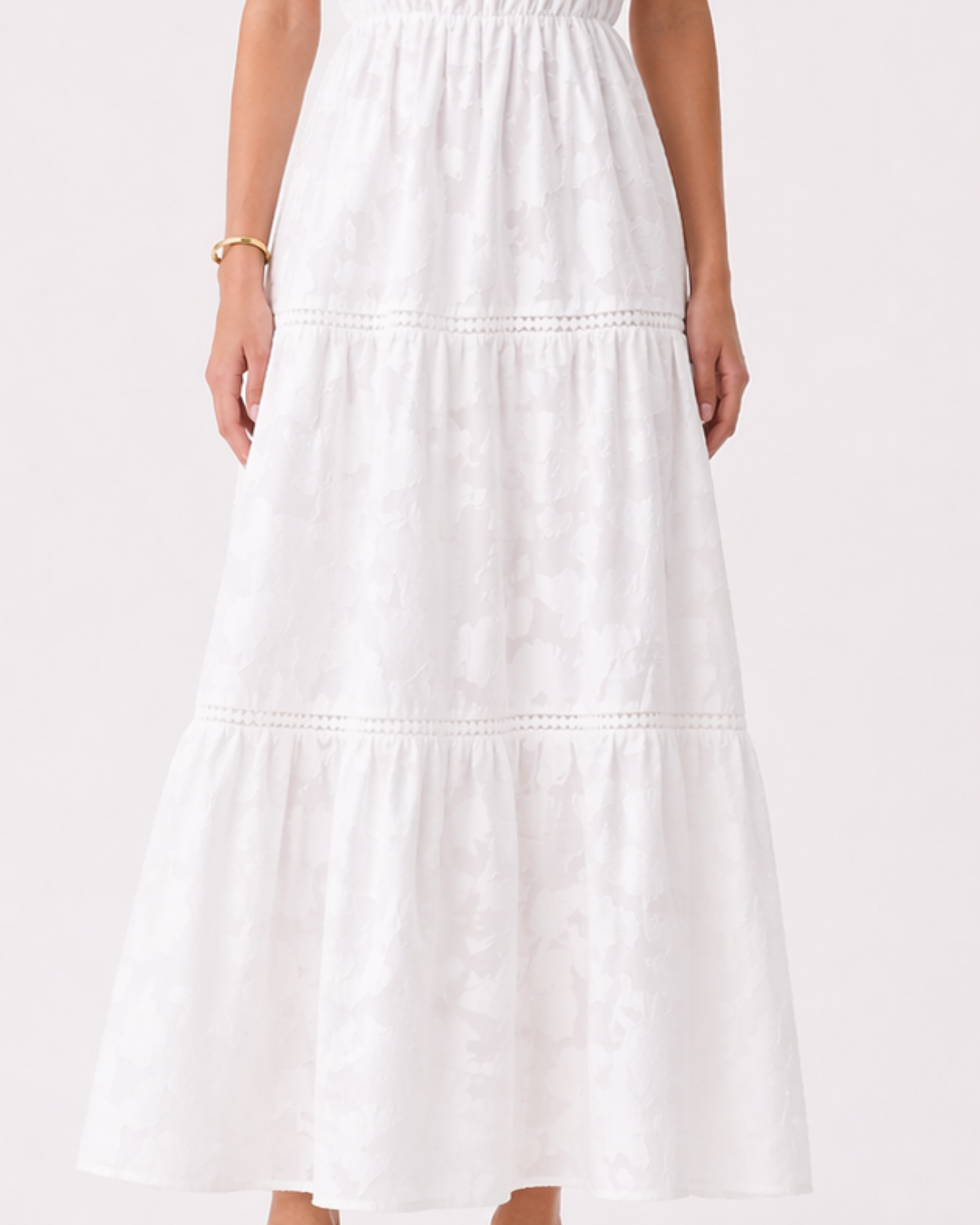 Off Shoulder Midi Kleid mit Rüschen