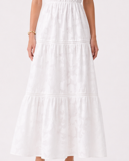 Off Shoulder Midi Kleid mit Rüschen