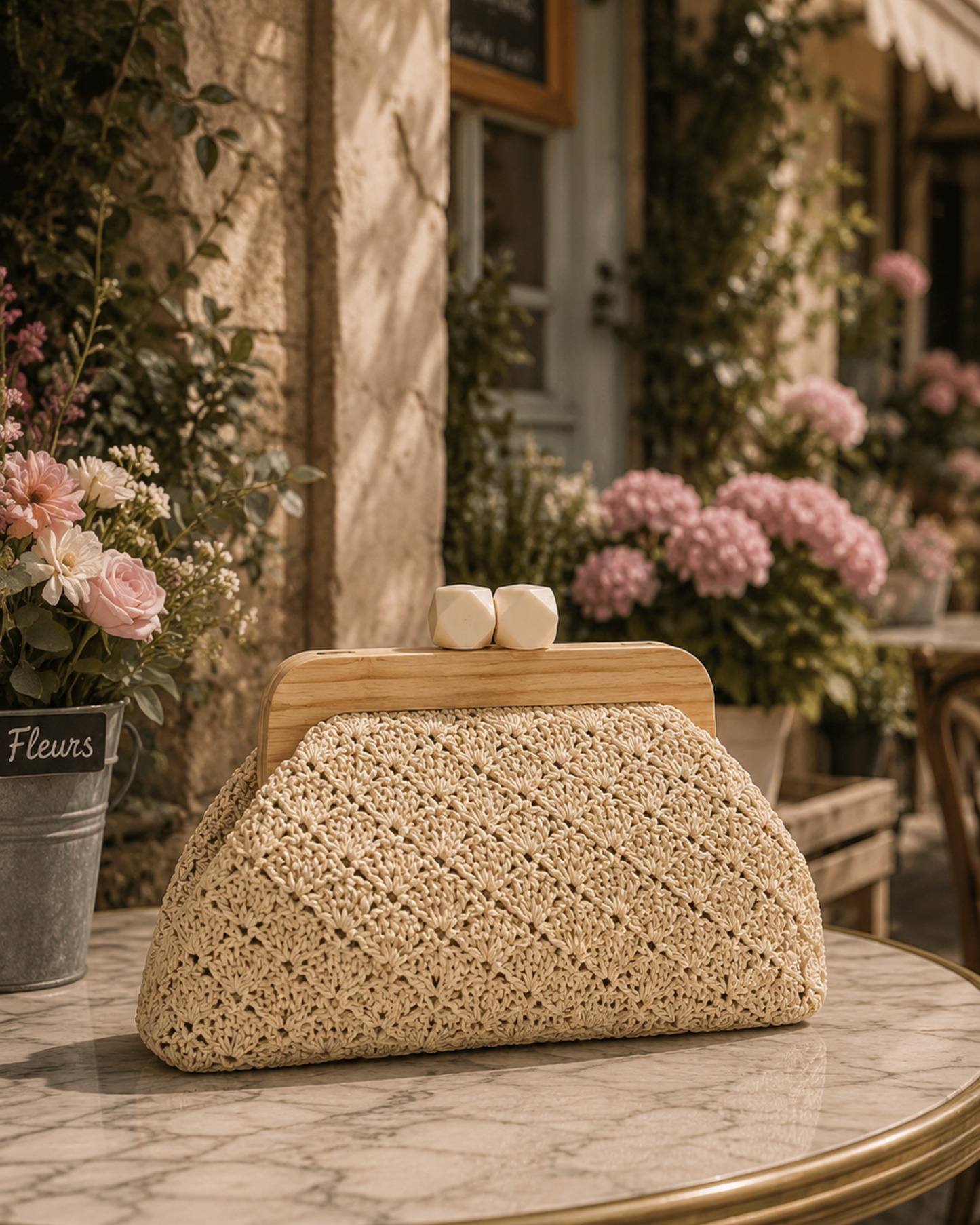 Elegante Sommer Clutch für Damen mit geflochtenem Design