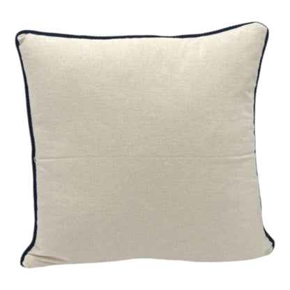 Dekokissen mit Punch Stickerei - Marine - Anker - 43 x 43cm