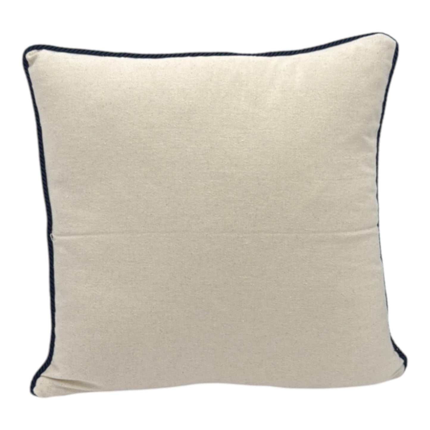 Dekokissen mit Punch Stickerei - Marine - Steuerrad - 43 x 43cm