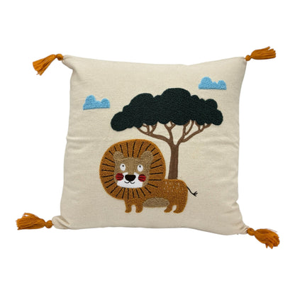 Dekokissen mit Punch Stickerei - Kids - Löwe - 43 x 43cm