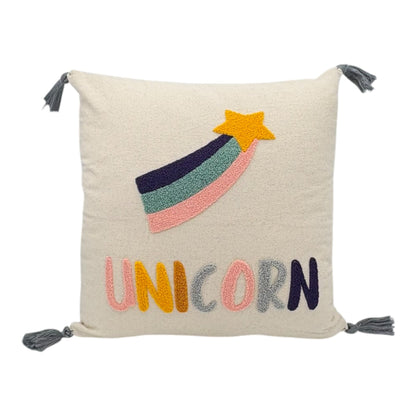 Dekokissen mit Punch Stickerei - Kids - Unicorn - 43 x 43cm