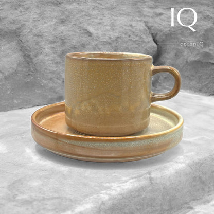 Keramik Tassen Set mit Untertasse 220 ml