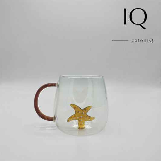 Glastasse mit 3D-Figur – Seestern – 380 ml