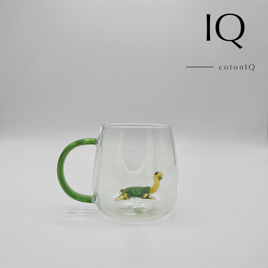 Glastasse mit 3D-Figur – Schildkröte – 380 ml