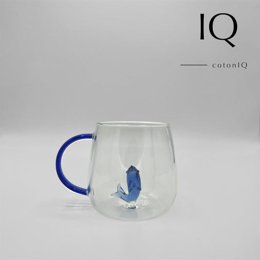 Glastasse mit 3D-Figur – Delphin – 380 ml