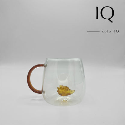 Glastasse mit 3D-Figur – Igel – 380 ml