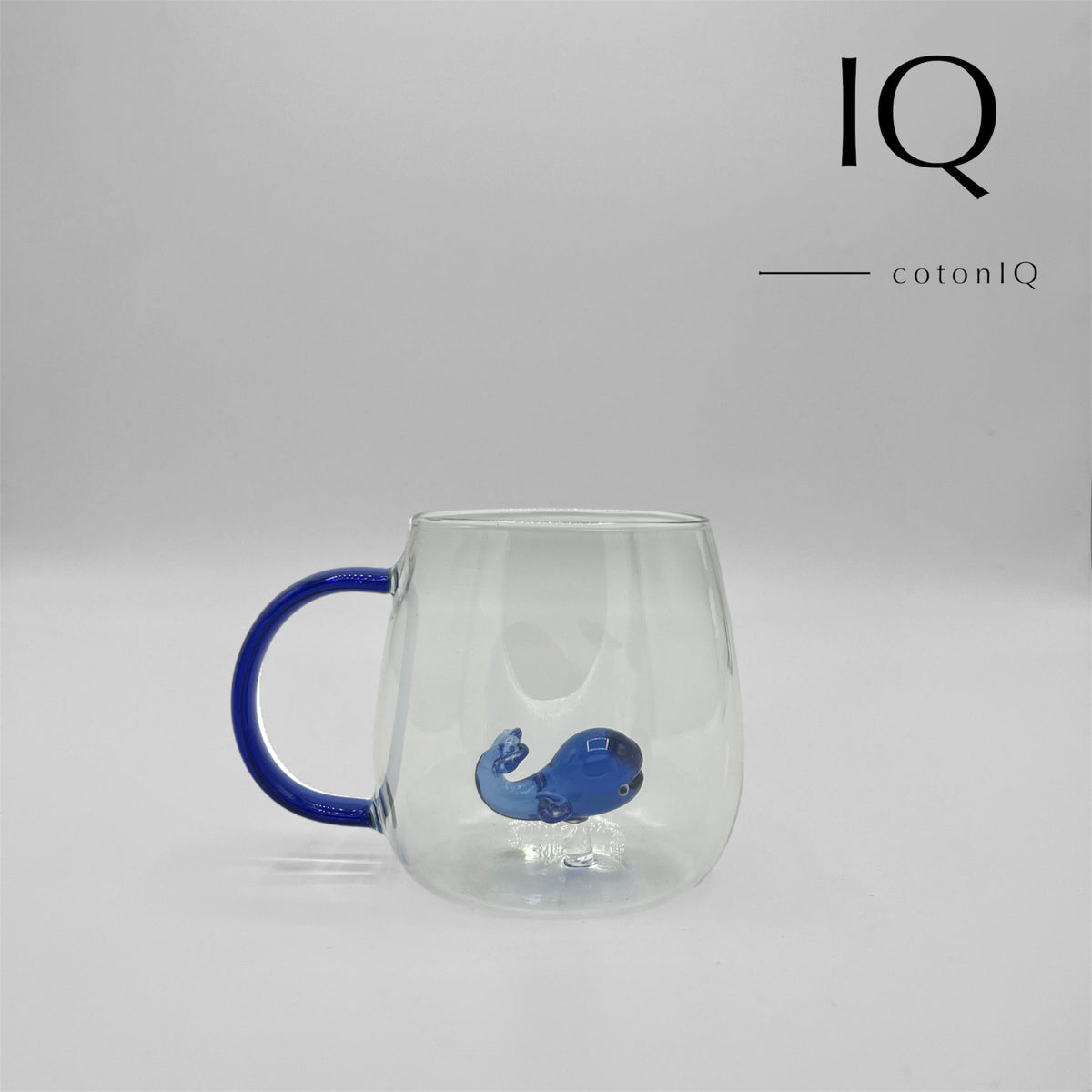 Glastasse mit 3D-Figur – Wal – 380 ml