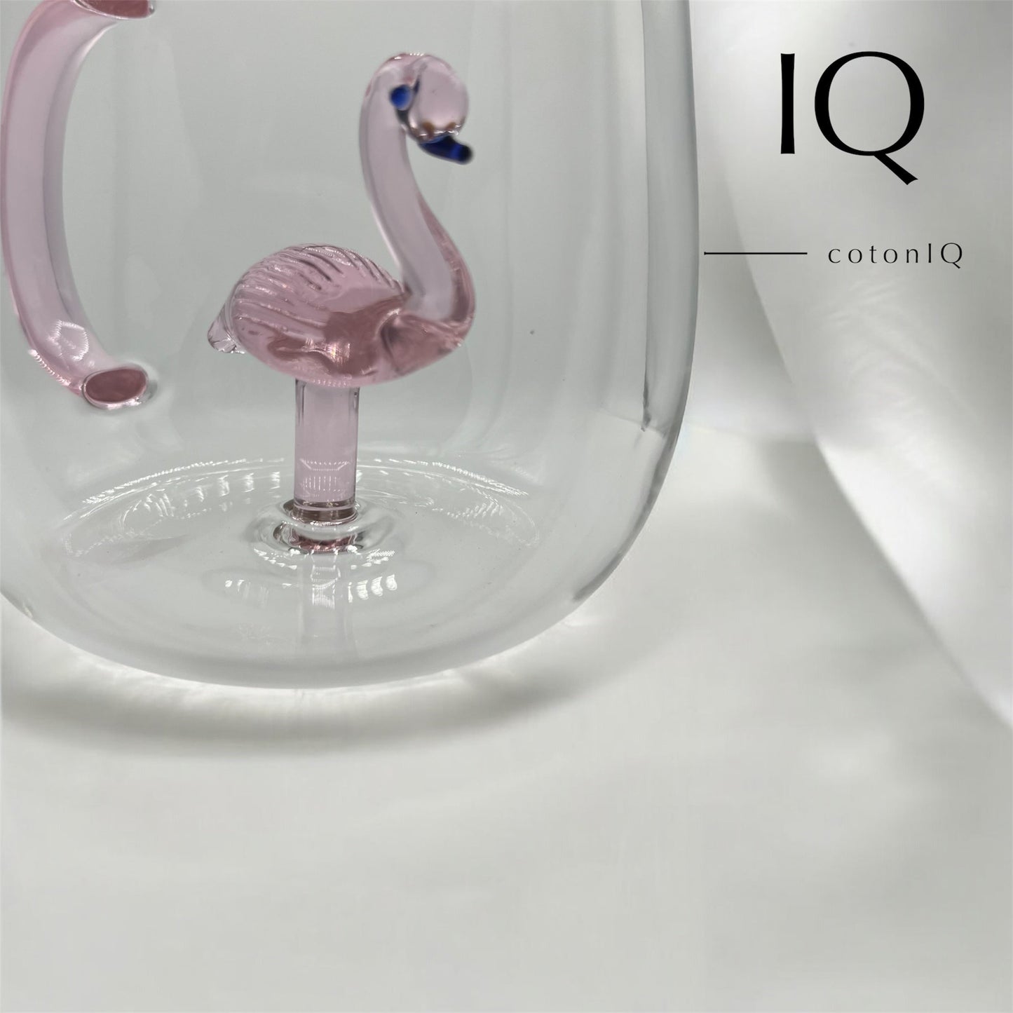 Glastasse mit 3D-Figur – Flamingo – 380 ml