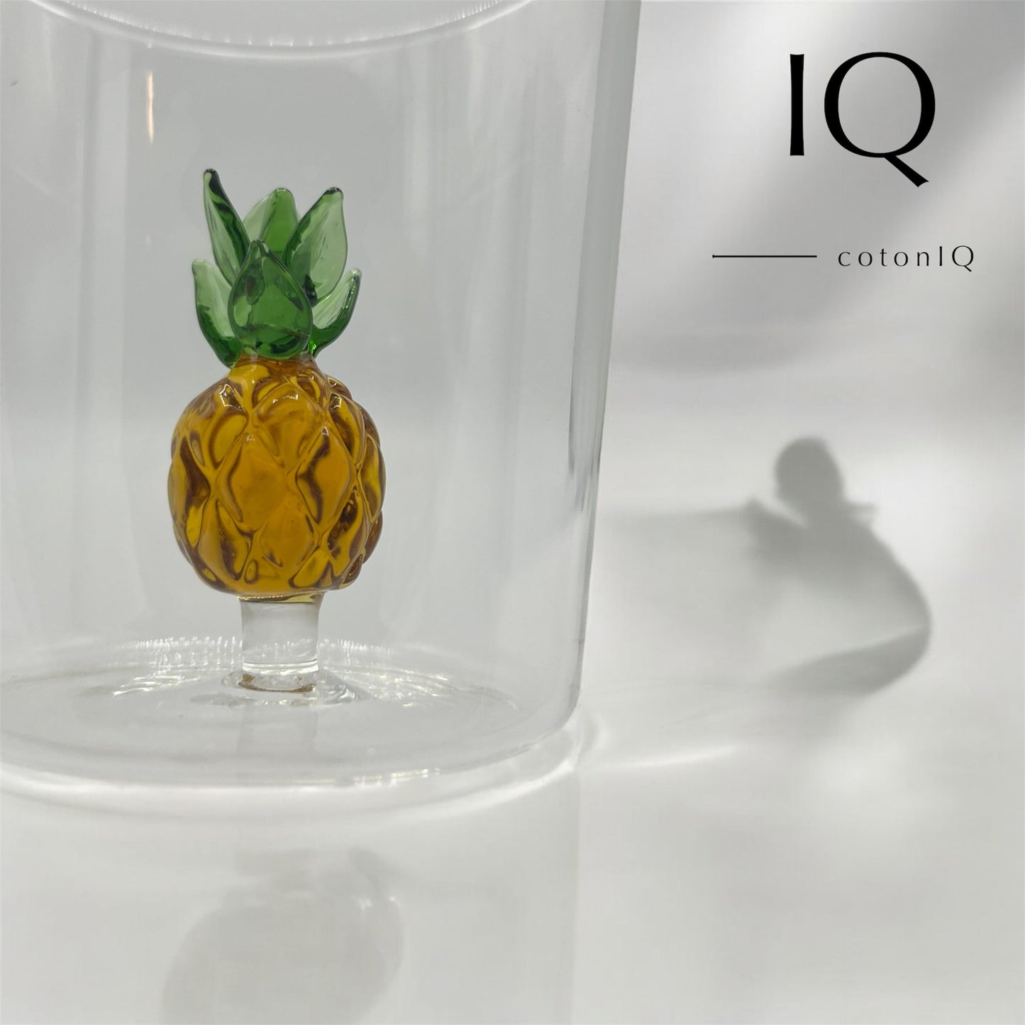 Glastasse mit 3D-Figur – Ananas – 380 ml