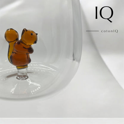 Glastasse mit 3D-Figur – Eichhörnchen – 380 ml